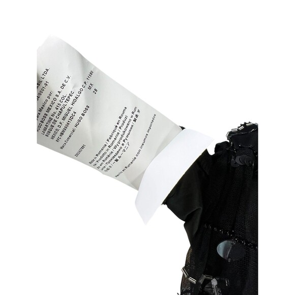 BOSS ORANGE Hugo Boss Black Sequin Cocktail Sheath Dress Short Sleeve Size 6 - Picture 12 of 15